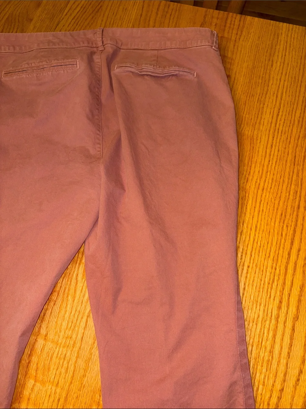 Old Navy Women's Cropped Straight Pants - Mauve Pink/Rust